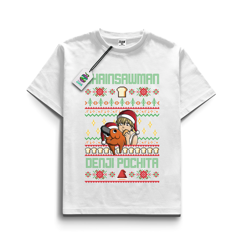 Polera Pochita y Denji Pan de Pascua: Edición Navideña - Chainsaw Man