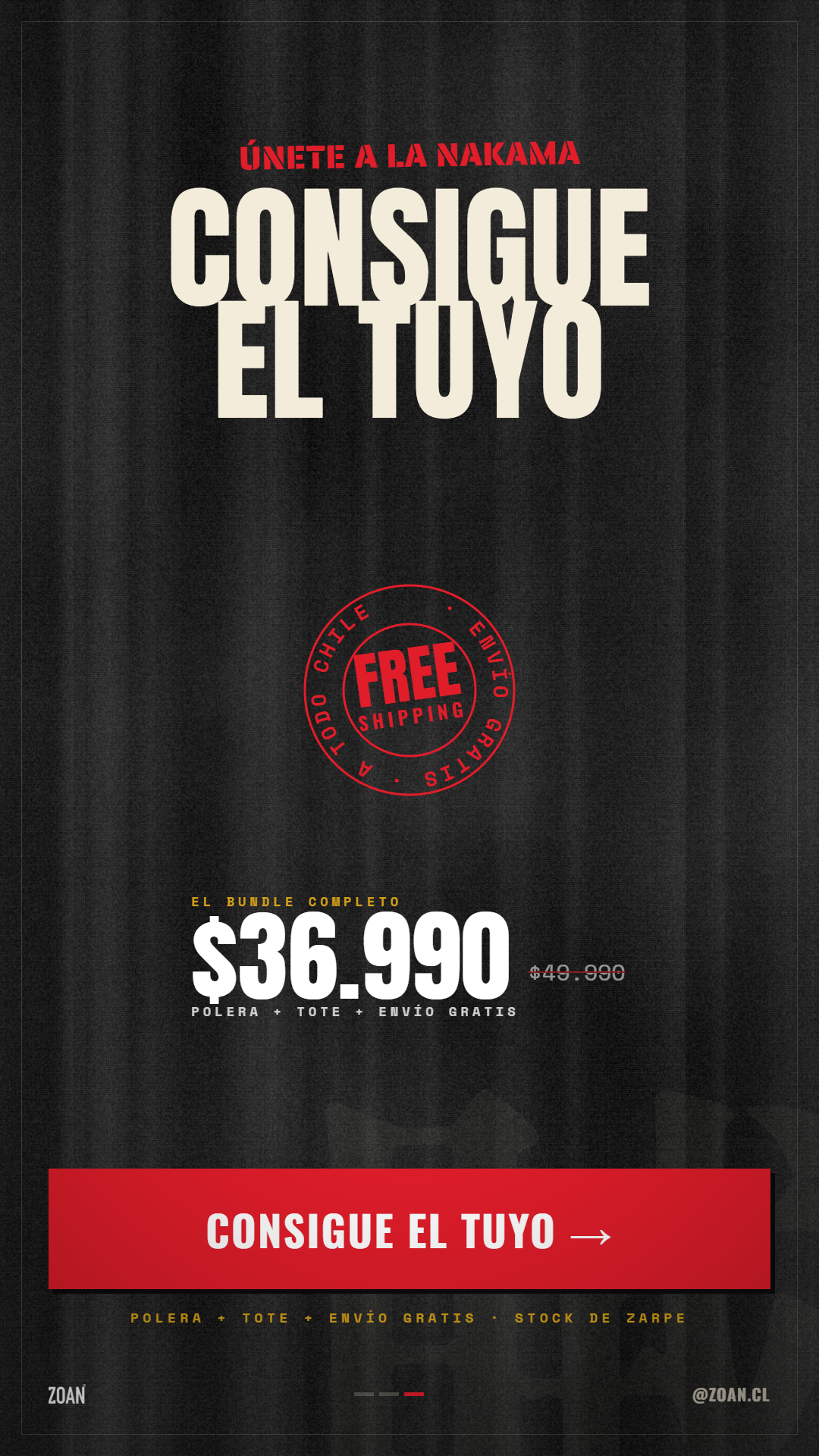 Bundle 001 - Dead Or Alive: Polera Acid Wash Luffy Straw Hat + Tote Bag Mugiwaras + Envío Gratis Todo Chile
